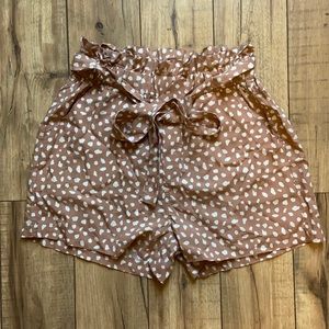 Leopard Spotted High Waisted Shorts